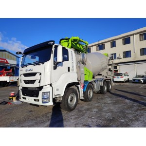 Автобетононасос с миксером Isuzu Giga 8х4, 350 л.с, 28 м + 8 куб.м.