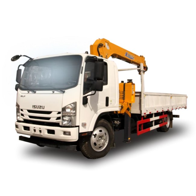Бортовой манипулятор Isuzu Elf, 4х2, 190 л.с, XCMG 5 тонн
