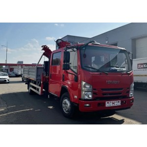 Бортовой грузовик Isuzu Elf (N-series) с КМУ XCMG 3.2 тонны, 2025