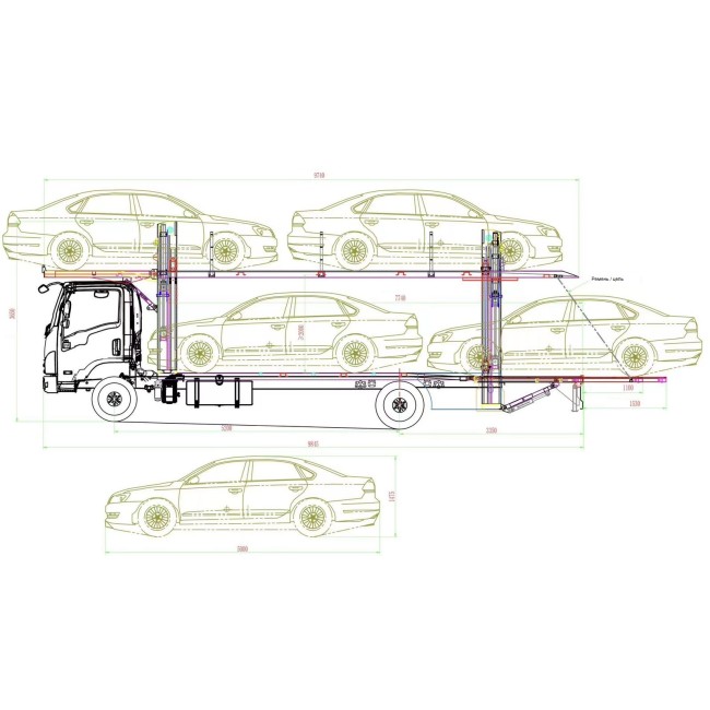 Автовоз Isuzu Elf 700P, 4х2, 190 л.с, 4 места