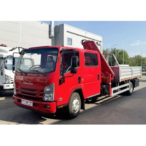 Бортовой грузовик Isuzu Elf (N-series) с КМУ XCMG 3.2 тонны, 2025